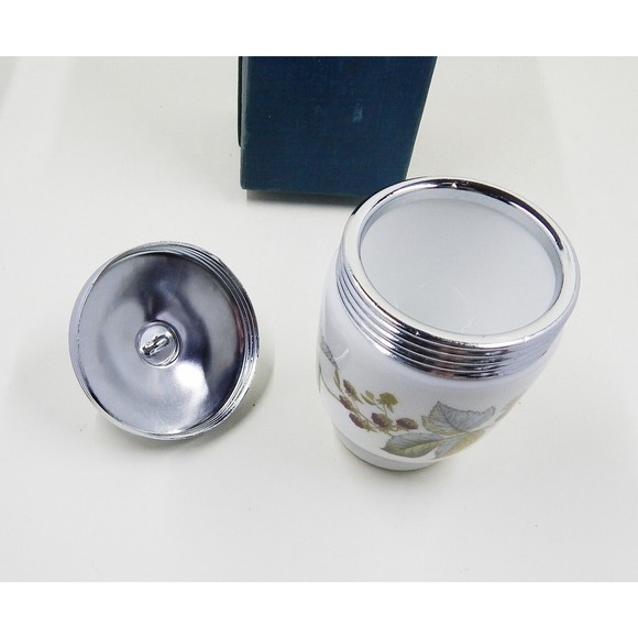 Royal Worcester Porcelain Large Egg Coddler Lavinia BlackBerries Original Box - Picture 7 of 11